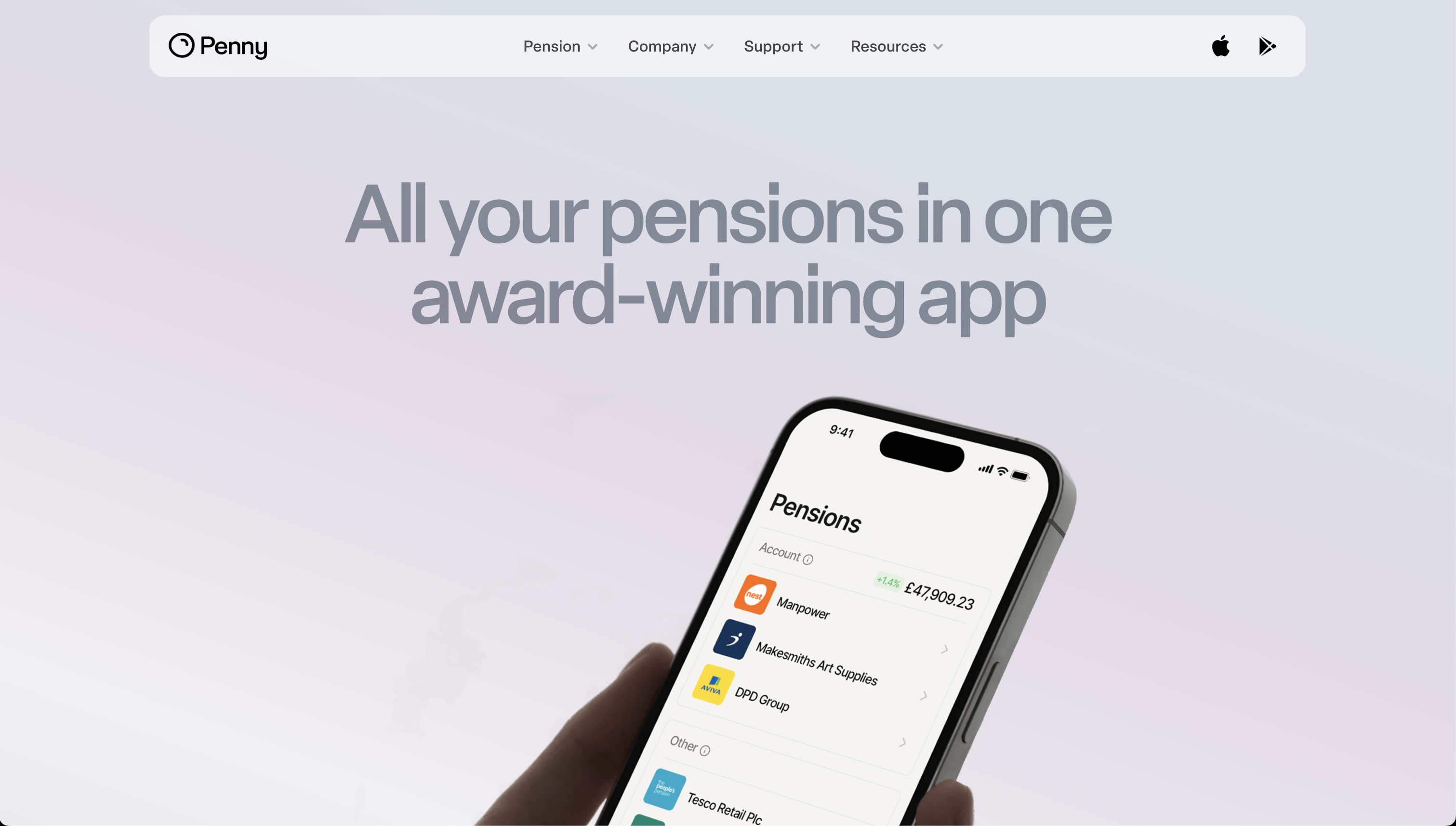 Modern mobile app screens for an aggregated retirement savings platform